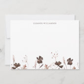 秋植物学自然紅葉パーソナライズされた ノートカード (正面)