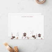 秋植物学自然紅葉パーソナライズされた ノートカード (正面/裏面インサイチュ)