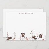 秋植物学自然紅葉パーソナライズされた ノートカード (正面/裏面)