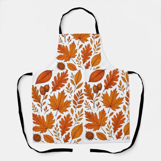 秋植物学 – ヴィンテージ紅葉 エプロン (正面)