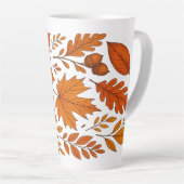 秋植物学 – ヴィンテージ紅葉 カフェラテマグ (右アングル)