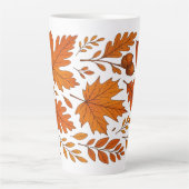 秋植物学 – ヴィンテージ紅葉 カフェラテマグ (正面)