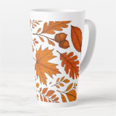 秋植物学 – ヴィンテージ紅葉 カフェラテマグ (右アングル)