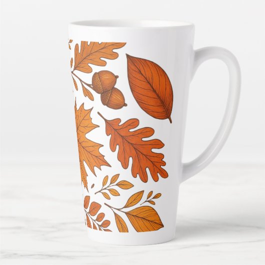 秋植物学 – ヴィンテージ紅葉 カフェラテマグ (右)