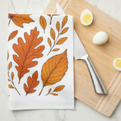 秋植物学 – ヴィンテージ紅葉 キッチンタオル (四つ折り)