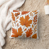秋植物学 – ヴィンテージ紅葉 クッション (ブランケット)