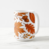 秋植物学 – ヴィンテージ紅葉 コーヒーマグカップ (正面右)