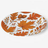 秋植物学 – ヴィンテージ紅葉 ペーパープレート (アングル)