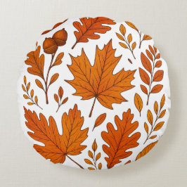 秋植物学 – ヴィンテージ紅葉 ラウンドクッション