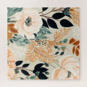 秋植物性シームレスフローラルパターン ジグソーパズル (横)