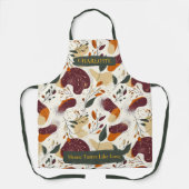 秋植物柄エプロン名前をカスタムする エプロン (正面)