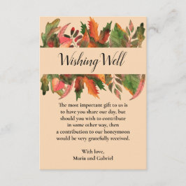 秋植物願い井戸ウッドランド結婚ズ エンクロージャーカード