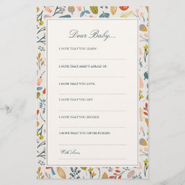 秋植物 |ベビー親愛カード 便箋