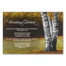 秋樺の木ツリーウェディングレセプション+ホテルカード