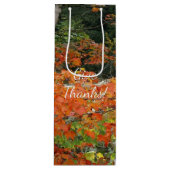 秋樺の木ツリーズサンクスギビング ワインギフトバッグ (正面)