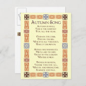 秋歌感謝詩はがき シーズンポストカード (正面/裏面)