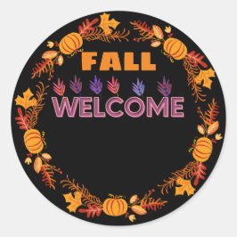 秋歓迎 ラウンドシール