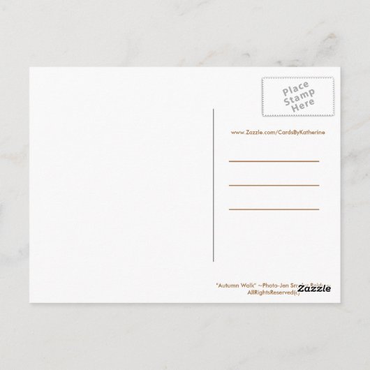 秋歩き ポストカード (裏面)