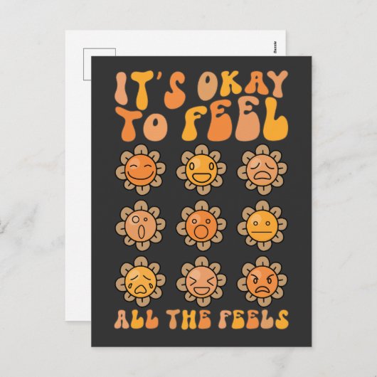 秋気分が落ちるのは仕方ないメンタルヘルスケア シーズンポストカード (正面/裏面)