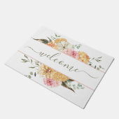 秋水の色かぼちゃのフローラウェルカムスクリプト ドアマット (アングル)