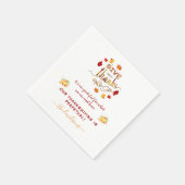 秋水の色の葉与え感謝していモノグラム スタンダードカクテルナプキン (角)