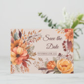 秋水の色素朴フローラ保存日付 招待状 (スタンド正面)