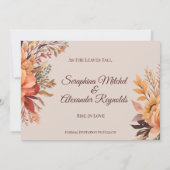 秋水の色素朴フローラ保存日付 招待状 (裏面)