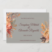 秋水の色素朴フローラ保存日付 招待状 (裏面)