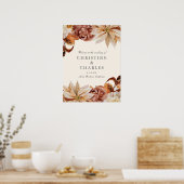 秋水エレガント色のウェル結婚カムサイン ポスター (キッチン)