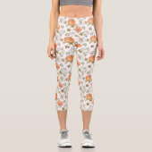 秋水彩かぼちゃ模様 カプリレギンス (正面)