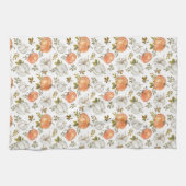 秋水彩かぼちゃ模様 キッチンタオル (横)