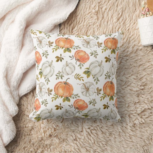 秋水彩かぼちゃ模様 クッション (ブランケット)