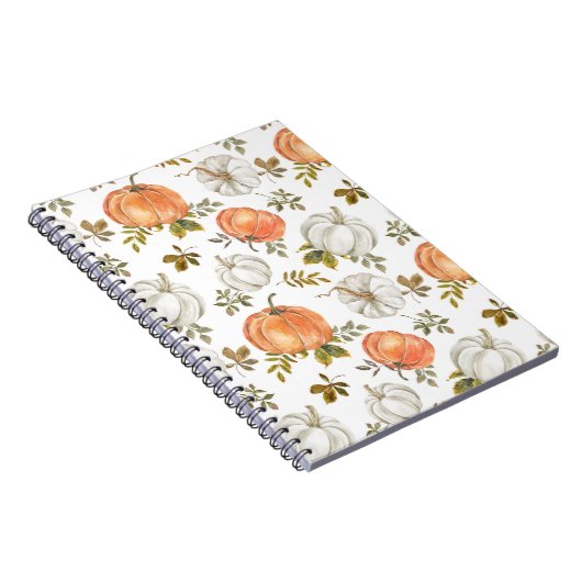 秋水彩かぼちゃ模様 ノートブック (右側)