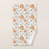 秋水彩かぼちゃ模様 バスタオルセット (ハンドタオル)