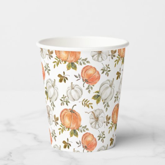秋水彩かぼちゃ模様 紙コップ (裏面)