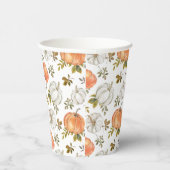 秋水彩かぼちゃ模様 紙コップ (右)