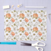 秋水彩かぼちゃ模様 薄葉紙 (クラフト)