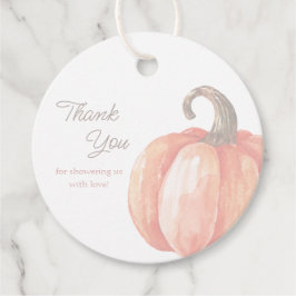 秋水彩かぼちゃ赤ちゃんシャワーありがとう フェイバータグ