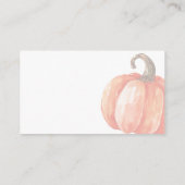 秋水彩オレンジカボチャおむつラッフル エンクロージャーカード (裏面)