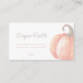 秋水彩オレンジカボチャおむつラッフル エンクロージャーカード (正面)