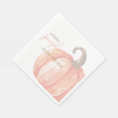 秋水彩オレンジカボチャ赤ちゃんシャワー スタンダードランチョンナプキン (角)