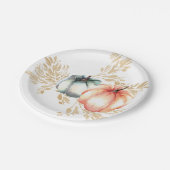 秋水彩カボチャ小麦シャワー紙プレート ペーパープレート (アングル)