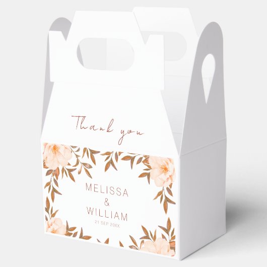 秋水彩フローラアイボリー結婚ズサンキュー フェイバーボックス (オープン)