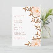 秋水彩フローラアイボリー結婚ズ 招待状 (スタンド正面)