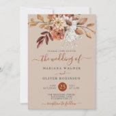 秋水彩フローラオンタイペ結婚ーズ 招待状 (正面)