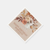 秋水彩フローラオンタウペバースデーパーティー スタンダードカクテルナプキン (角)