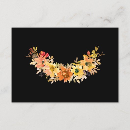 秋水彩フローラブラック結婚ズ詳細 エンクロージャーカード (裏面)