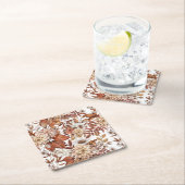 秋水彩フローラベビーシャワー スクエアペーパーコースター (インサイチュ)