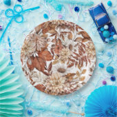 秋水彩フローラベビーシャワー ペーパープレート (パーティー)