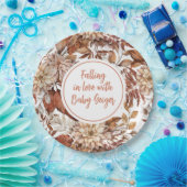 秋水彩フローラベビーシャワー ペーパープレート (パーティー)